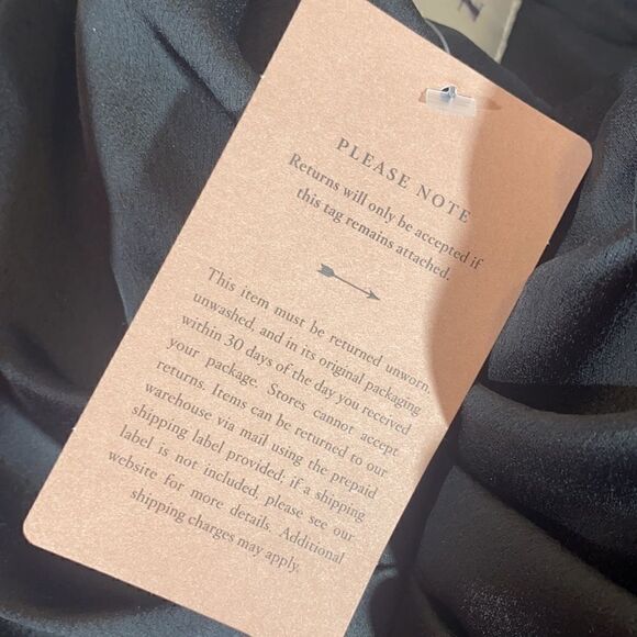 BHLDN BOWDEN SATIN GOWN BLACK NEW NWT SIZES 6 - Picture 8 of 12